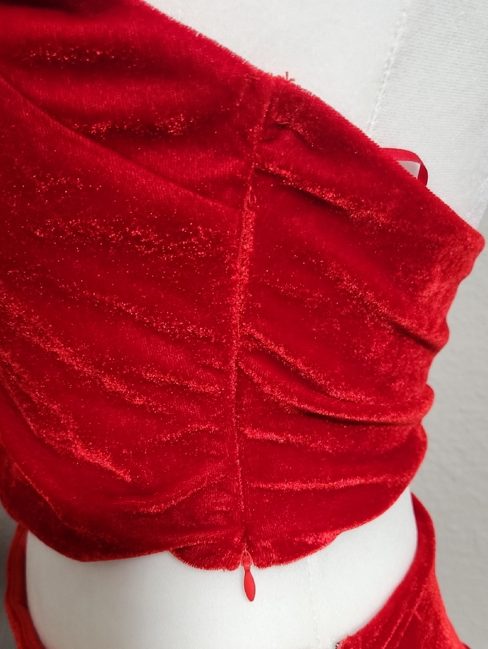 Fashion Nova Divine Velvet Bubble Skirt Set - Picture 5 of 10